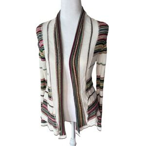 Billabong Boho Ladies Long Sleeve Striped Knit Sweater Size Small Western Colors